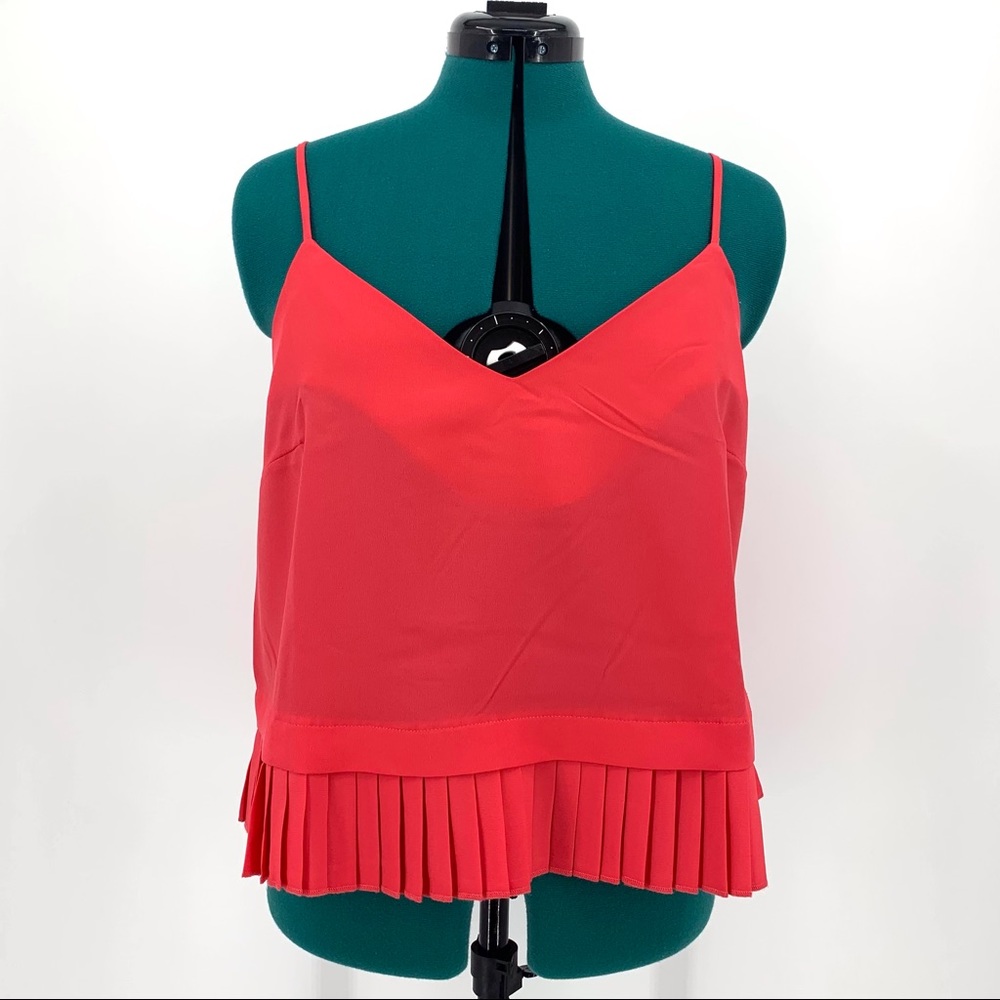 French Connection Crepe Light Azalea Pleated Hem Cami NWT, Medium